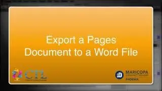 Export a Pages Document to a Word File