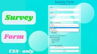 Responsive Survey Form with amazing color by css html