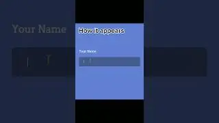 | Create a Name Holder using HTML and CSS | Wenu Developer || 