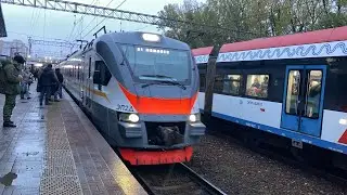 Электропоезд ЭП2Д-0136 станция Одинцово до станции Можайск. 24.10.2023.