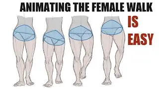 Animate a Female Walk cycle in 2D Animation (Any Software)