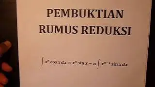 Rumus Reduksi (Reduction) Integral (x^n) (cos x) dx