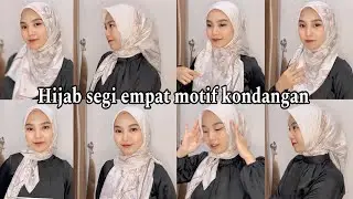 TUTORIAL HIJAB SEGI EMPAT MOTIF KONDANGAN RAPI DAN TERBARU