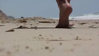 Walking on the Beach - Release Stock Video Footage