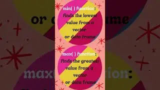 How to use min  & max  functions in R programming