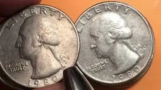 1980 US Quarters No More No Mint Mark Quarters