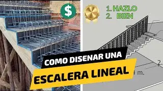 Como Proyectar y diseñar una escalera lineal Con Sus Medidas Correspondientes En La Construcción