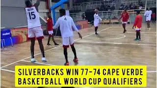 UGANDA SILVERBACKS 77-74 CAPE VERDE AT BASKETBALL WORLD CUP QUALIFIERS.