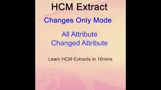 Oracle Cloud - Changes Only HCM Extract