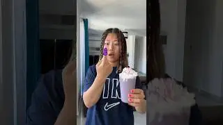 I do it again, let’s try Grimace Shake 😄 #grimaceshake ce
