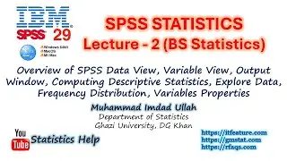 SPSS Lecture - 2: BS Statistics Session 2021-2025 (Urdu)