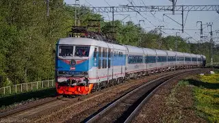 С родным поездом! Легенда скоростного движения ЧС200-009 с поездом №747А летит по «Сортировочной»