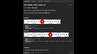 Problem 876. Middle of the Linked List || LeetCode || Day2 - Linked List
