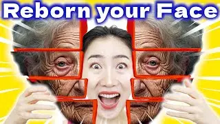 Face Reborning Program for 2024! Full Face Lymph Drainage Massage and Exercises