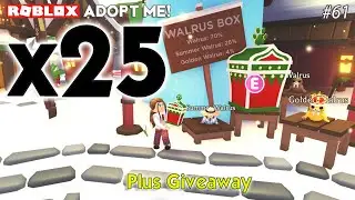 🎮 ADOPT ME! #61 - Opening 25 walrus boxes (+GIVEAWAY)