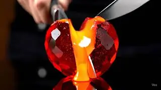 Soothing Crystal Apple Cut with unexpected results ASMR