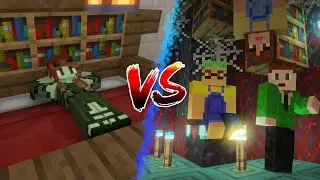 One Pro VS. Three Noobs Build Battle! Minecraft Competition + Q&A!