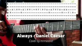 Always - Daniel Caesar Cover Guitar Instrumental With Tab Backingtrack