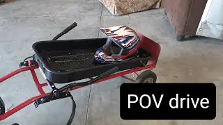 How it feels to drive a hoverboard wagon go-kart (POV experience)