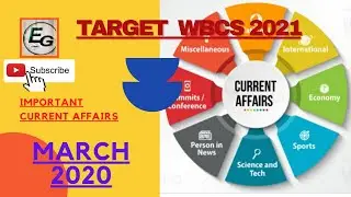 Current Affairs for wbcs 2021| March 2020 current affairs | WBCS Prelims 2021 | Monthly CA For WBCS