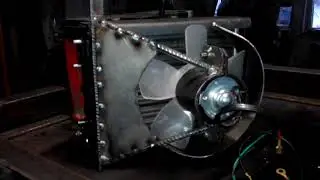 Forced cooling system of hydraulic oil of a homemade mini loader.