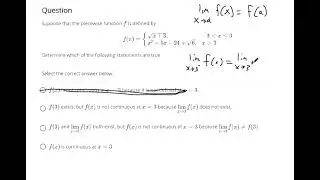 Explain the three conditions for continuity at a point