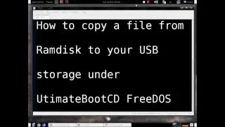 How to copy a file from Ramdisk to USB (for UBCD users)