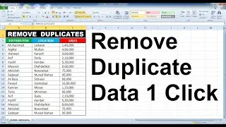 REMOVE DUPLICATES | How To Easily Find and Delete Duplicate Data Entries In Excel