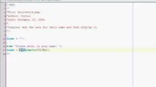 Learning the Basic's of PHP Programming - Tutorial 2