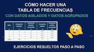 Cómo hacer una tabla de frecuencias, con datos aislados y con datos agrupados. Ejercicios resueltos