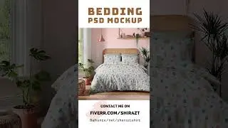 Bedding Mockup   Photoshop PSD File     #bedroom #bed #beddingmockup