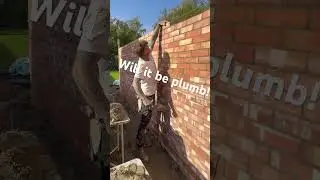 🧱Can you lay high without pulling the wall over? #bricklaying #brickwork #construction #builder
