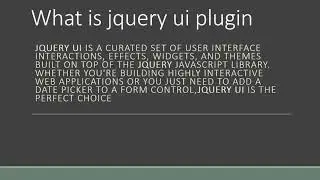 Introduction to JQuery UI in Hindi | Unanth Learnings