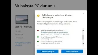 Windows 11 için Bilgisayarınız yeterlimi