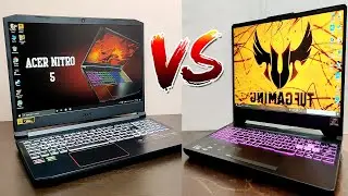 Display & Thermals Comparison - Asus Tuf A15 vs Acer Nitro 5 - Full Review in Hindi 🔥