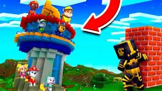 ESPÍO A LA PAW PATROL EN LA CASA DE PAW PATROL EN MINECRAFT 😱