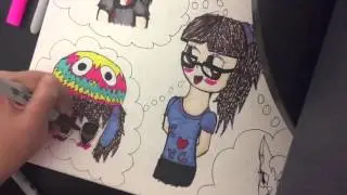 Drawing my friend ( Kawaii bat)