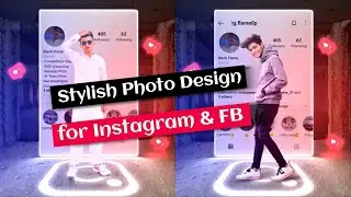 Ho to edit stylish instagram Profile Wall Photo in Picsart | Viral Insta Pic Edit