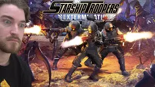 Surviving WAVES of ALIEN BUGS on a NEW PLANET in Starship Troopers Extermination EP1