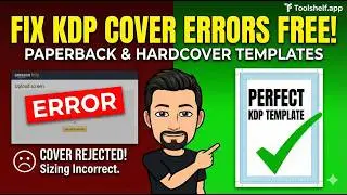Free Amazon KDP Book Cover Template Maker - Fix KDP Cover Errors Instantly