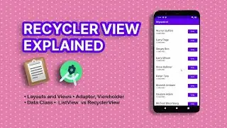 RecyclerView Android Tutorial: Step by Step (with timestamps!)