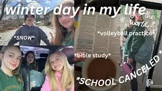 winter day in my life ❄️ *NO SCHOOL!* | cozy, snow, freinds, vball practice, grwm, ect.