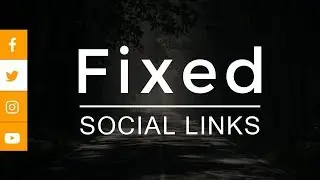 Fixed Social links with Awesome font using HTML & CSS
