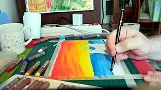 Special Mother's Day Picture with Oil Pastels Tutorial - Özel Anneler Günü Resmi