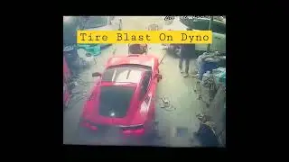 Corvette Tire Blast On Dyno while Power Run !! 