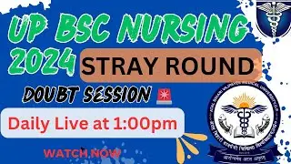 Up bsc nursing 🔥 stray round 🚨 live doubt session 📌 must join at 2:00 pm ✅🛑