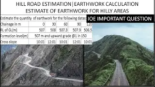 Earthwork Calculation In Hill Road