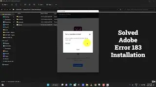 Adobe Error 183. Fixed Adobe XD Error 183 Installation.