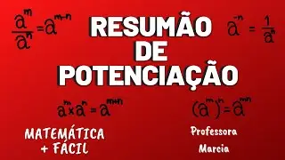 🎯 REVISÃO DE POTENCIAÇÃO ✔️Matemática mais fácil - Professora Marcia