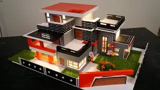 Surprised! Can You Believe This House is Made of Cardboard - Building a miniature villa model #diy